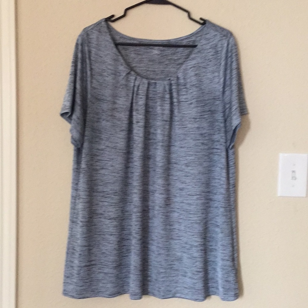 Worthington women’s gray short sleeve top Sz:1X